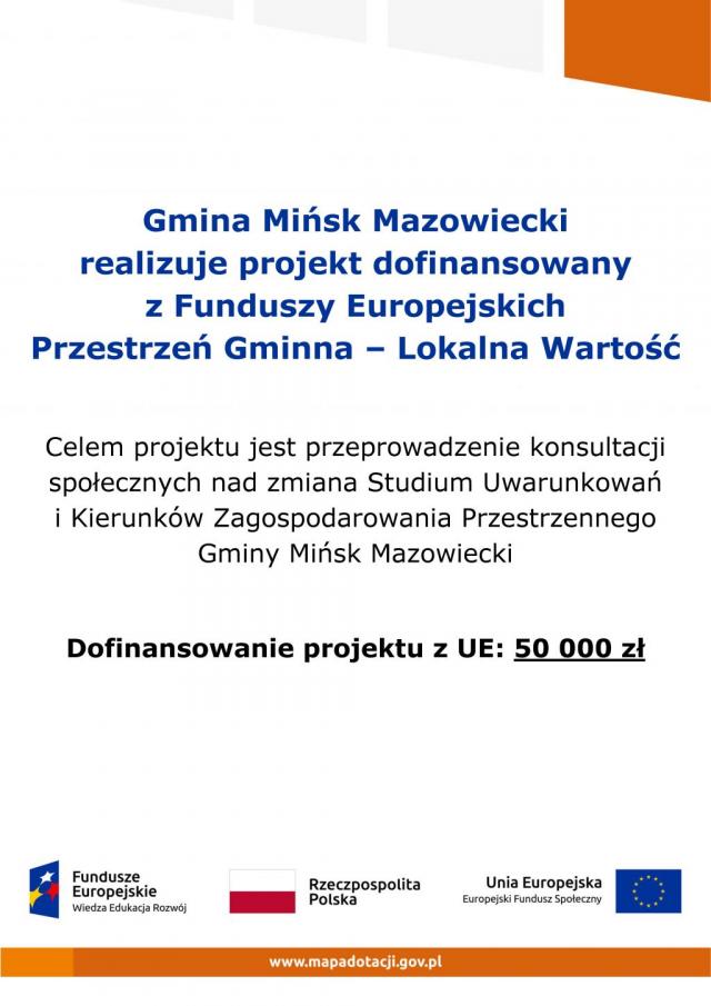 Plakat o dofinasowaniu