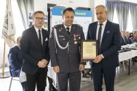 Gratulacje i słowa uznania dla Wójta złożone przez ppłk Ryszarda Gorczycę - zastępca Dowódcy 23 Bazy Lotnictwa Taktycznego