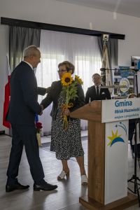 Podziękowania za współpłacę dla władz samorządowych od Prezes Stowarzyszenia Radość III Wieku w Mińsku Mazowieckim - Zofii...