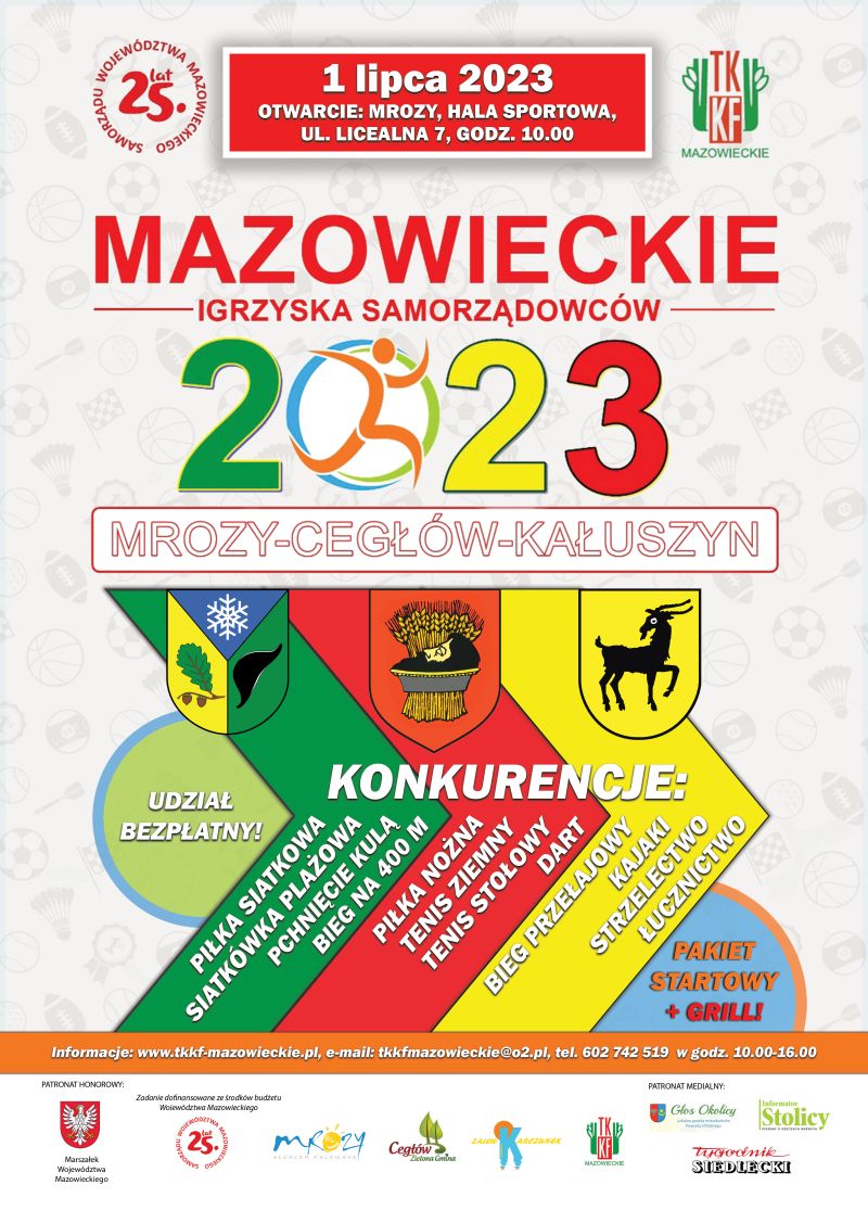 Plakat Mazowieckie Igrzyska Samorządowców
