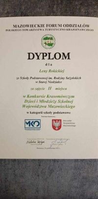 Reprezentantka Szkoły Podstawowej w Niedziałce w finale Ogólnopolskim Konkursu Krasomówczego w Legnicy