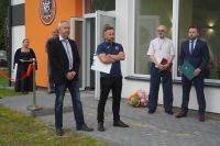 Otwarcie budynku szatni z magazynem na sprzęt sportowy w Hucie Mińskiej