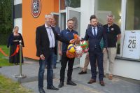 Otwarcie budynku szatni z magazynem na sprzęt sportowy w Hucie Mińskiej