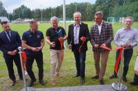 Otwarcie budynku szatni z magazynem na sprzęt sportowy w Hucie Mińskiej