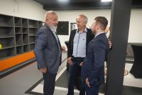 Otwarcie budynku szatni z magazynem na sprzęt sportowy w Hucie Mińskiej