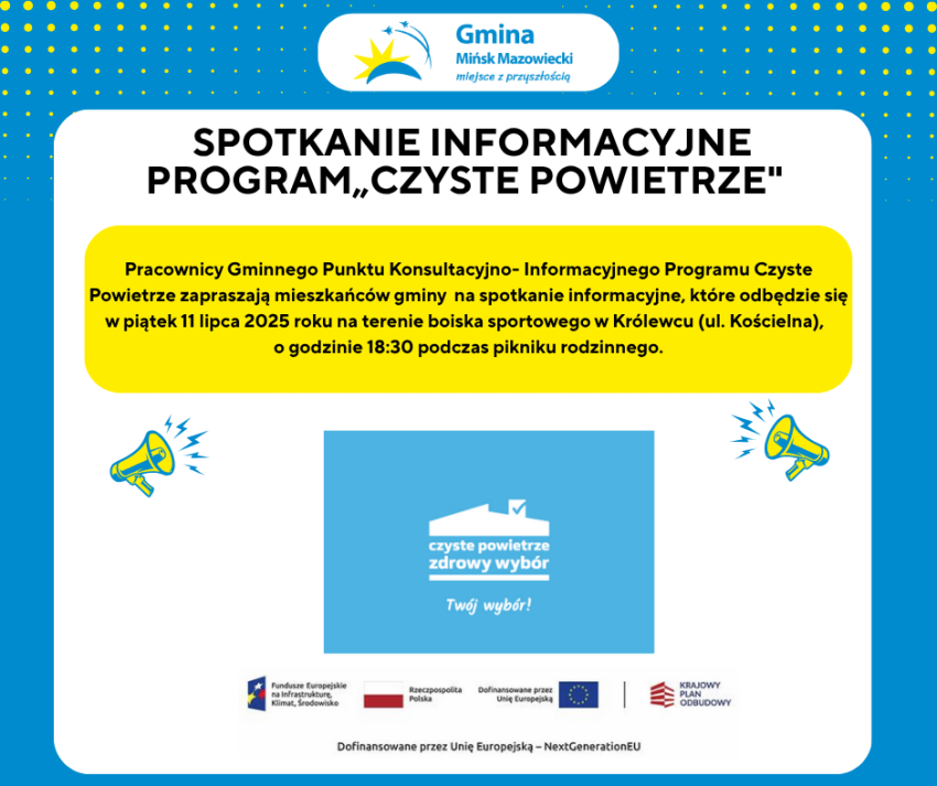 Spotkanie informacyjne - Czyste Powietrze