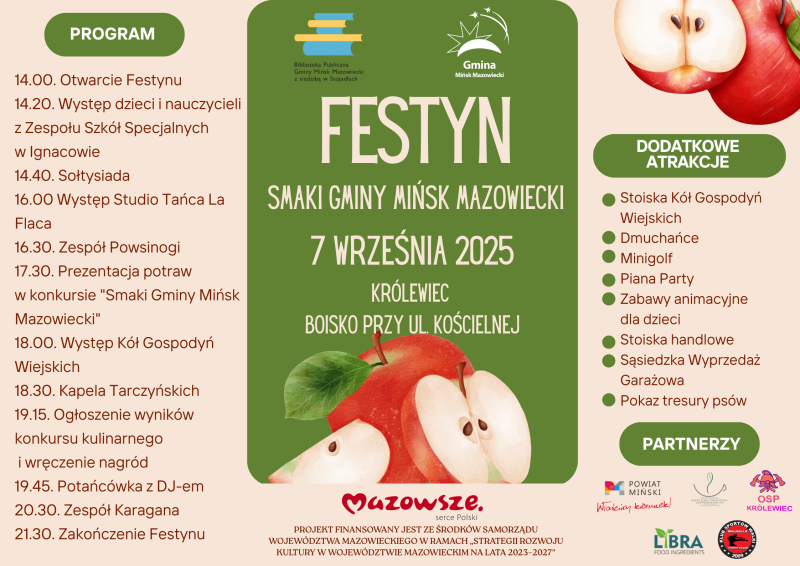 Plakat - Festyn Smaki Gminy Mińsk Mazowiecki