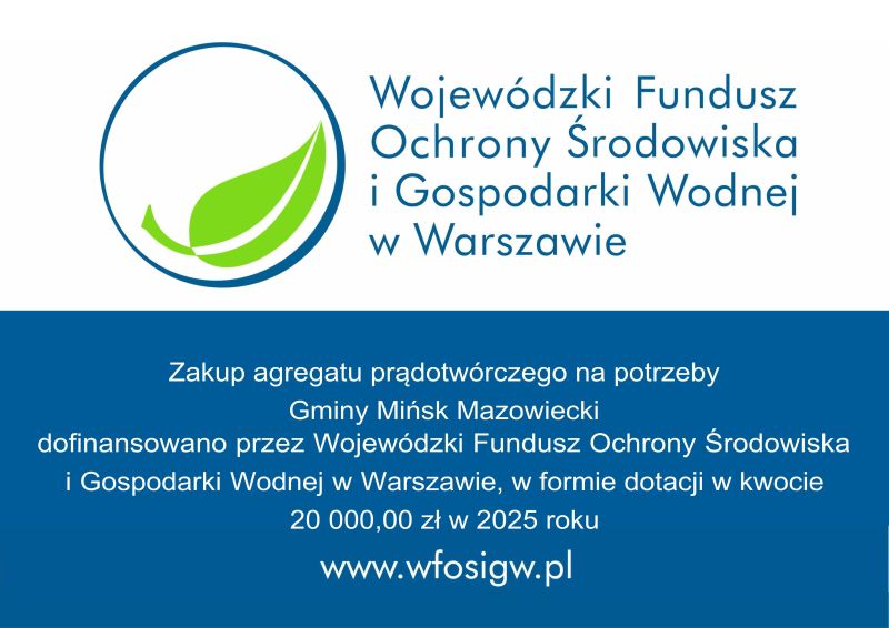 Tablica informacyjna - agregat prądotwórczy