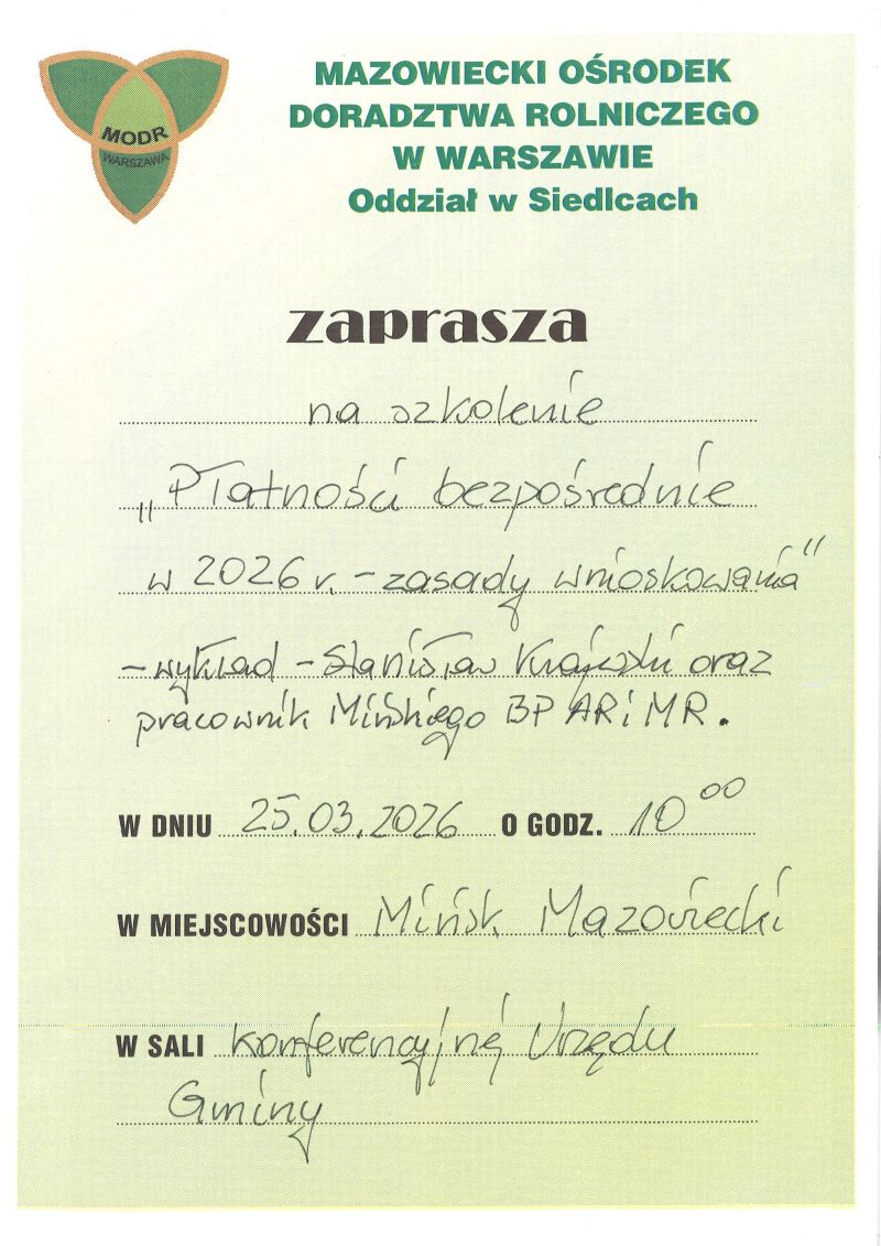 Plakat - szkolenie 25 marca 2026 r.