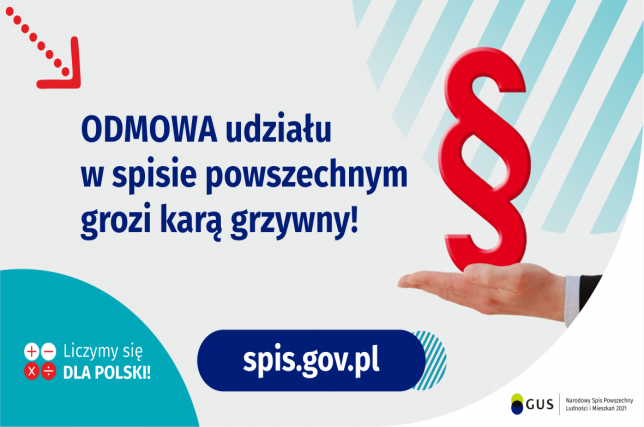 Odmowa udziału w spisie grozi karą grzywny