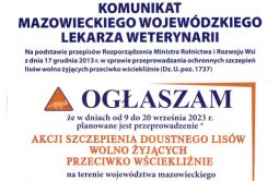 Akcja szczepienia doustnego lisów wolno żyjących przeciwko wściekliźnie