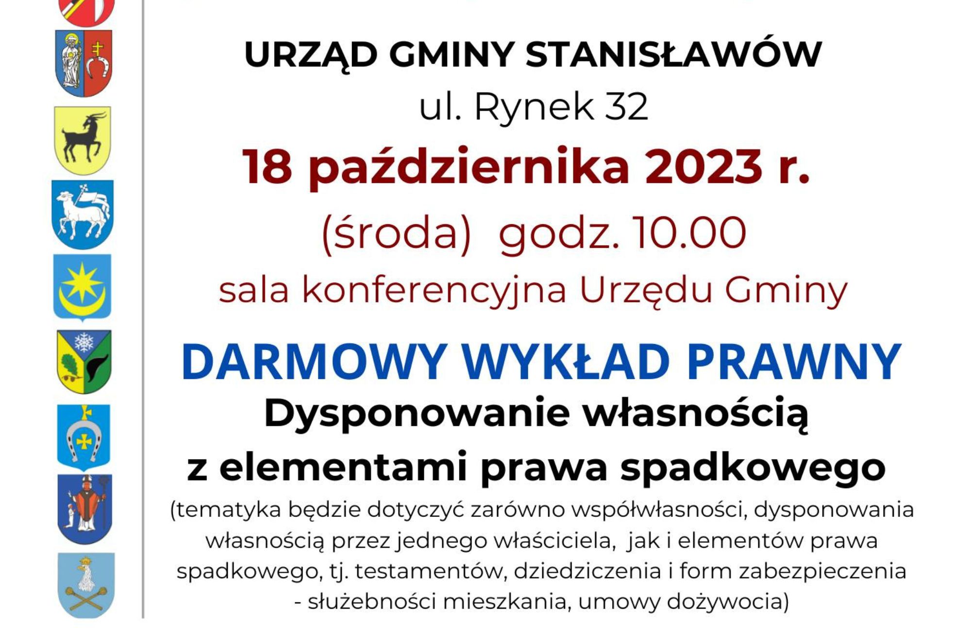 Darmowy wykład prawny - "Dysponowanie własnością z elementami prawa spadkowego"