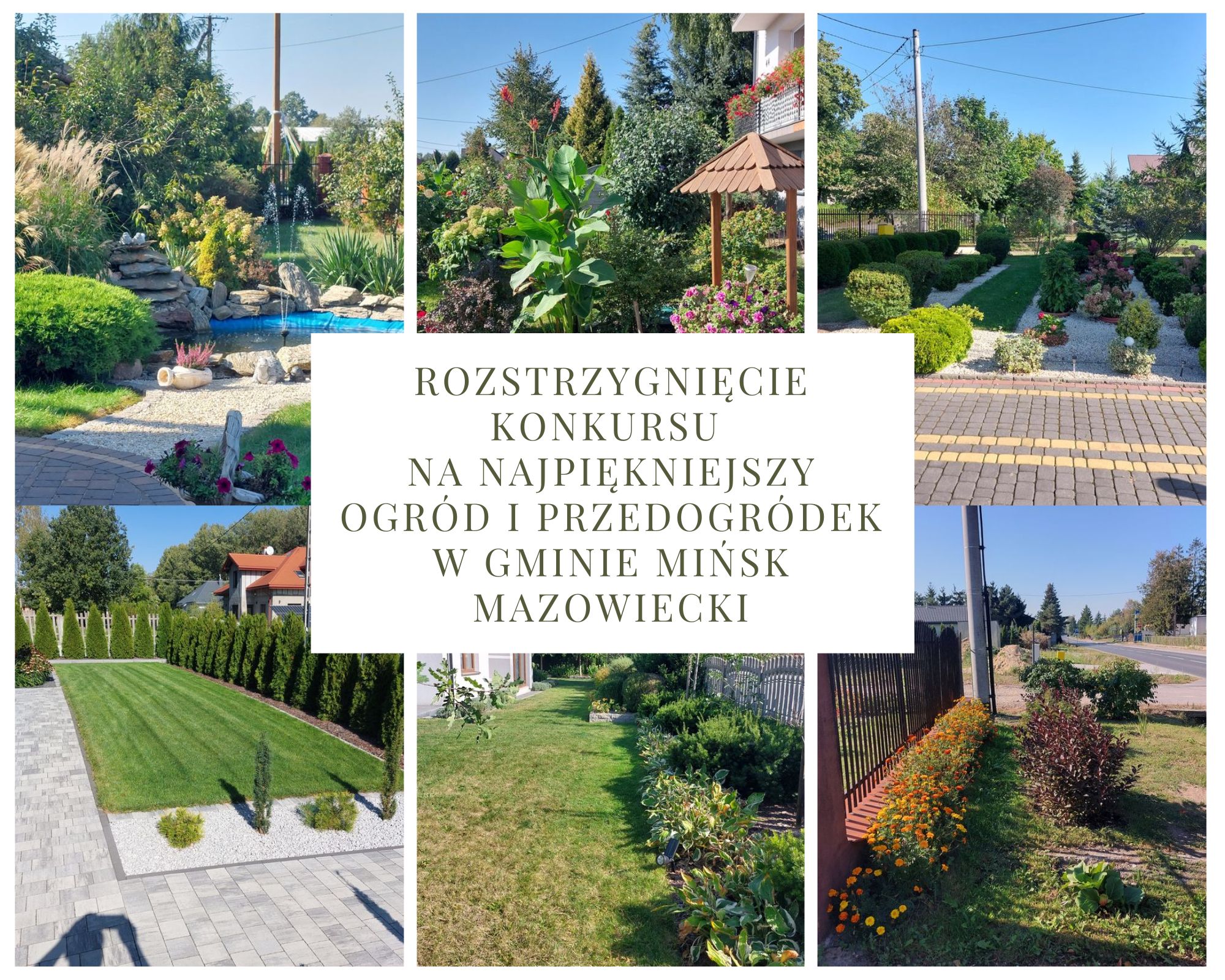 Rozstrzygnięcie konkursu "Najpiękniejszy ogród i przedogródek w Gminie Mińsk Mazowiecki"