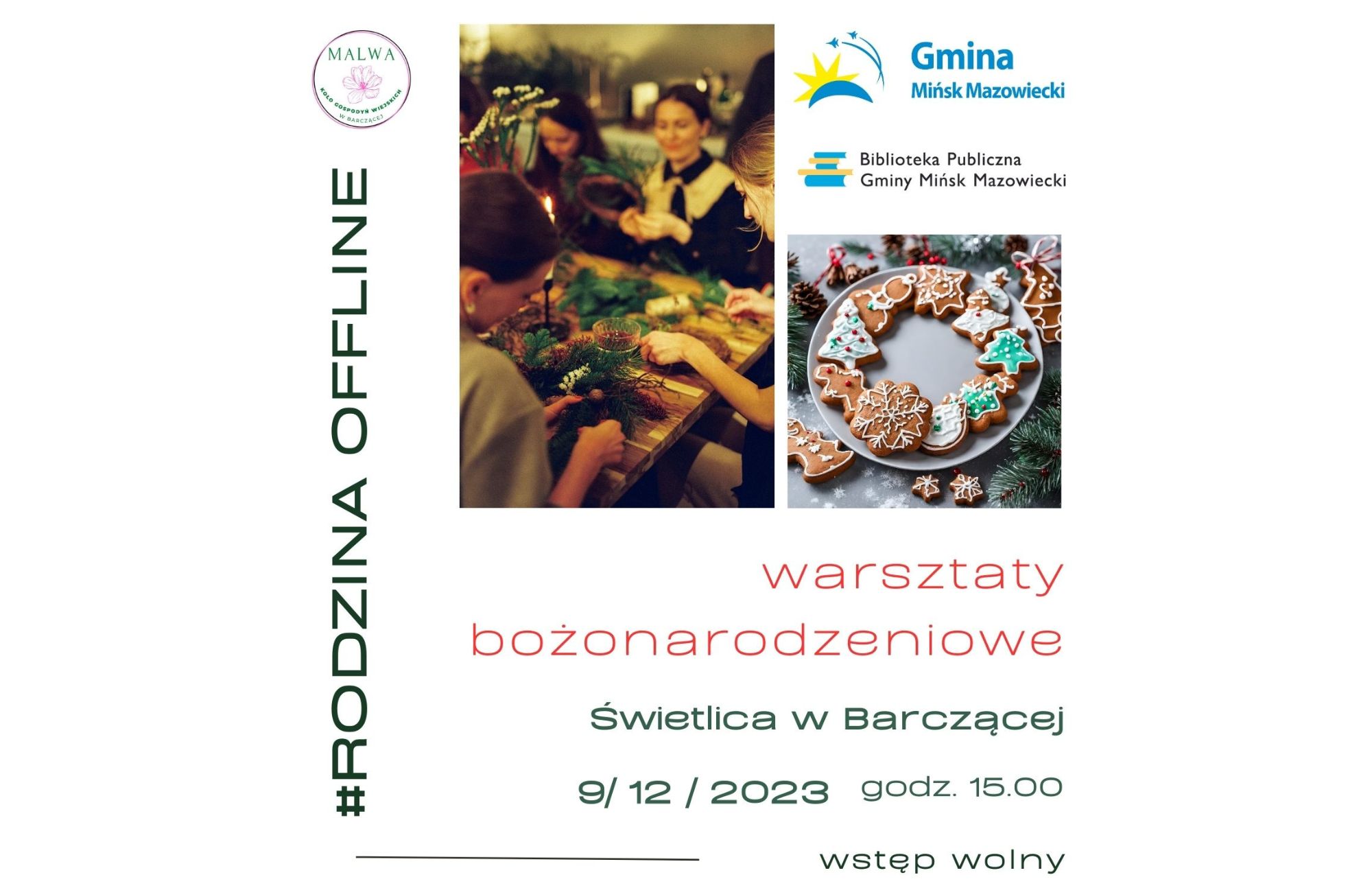 Warsztaty bożonarodzeniowe - 9 grudnia 2023 r. - Barcząca