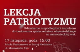 Koncert pieśni patriotycznych pn. "Lekcja patriotyzmu" - 17.11.2024 r. - Szkoła Podstawowa w Starej Niedziałce