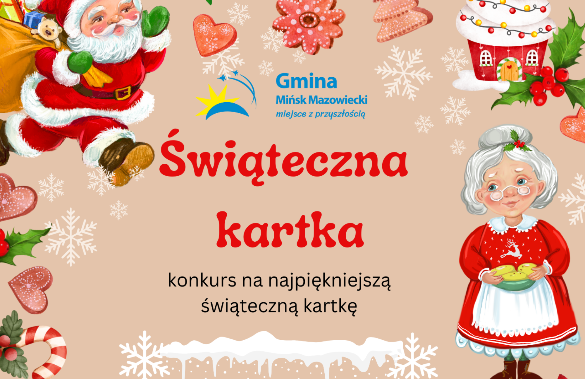 Konkurs na najpiękniejszą kartkę bożonarodzeniową pn. "Świąteczna kartka"