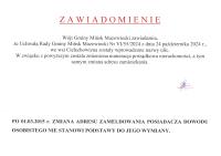 Zawiadomienie o wprowadzeniu nazwy ulic - Cielechowizna
