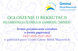 Rekrutacja do Gminnego Żłobka w Zamieniu "Miniek"