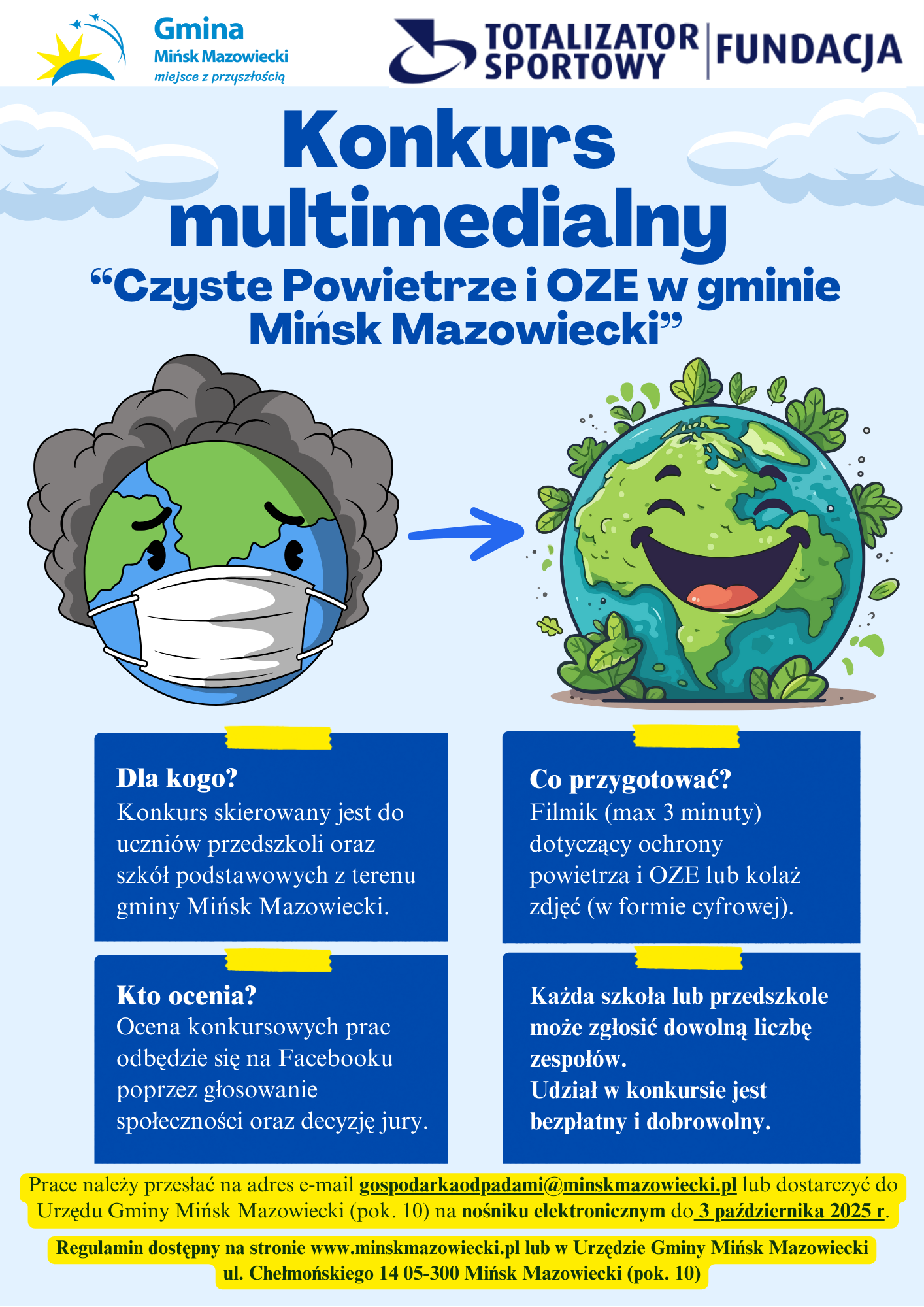 Konkurs multimedialny „Czyste powietrze i OZE w Gminie Mińsk Mazowiecki”