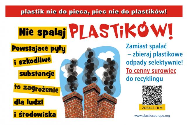 W trosce o czyste powietrze. Plastik nie do pieca - piec nie do plastiku.