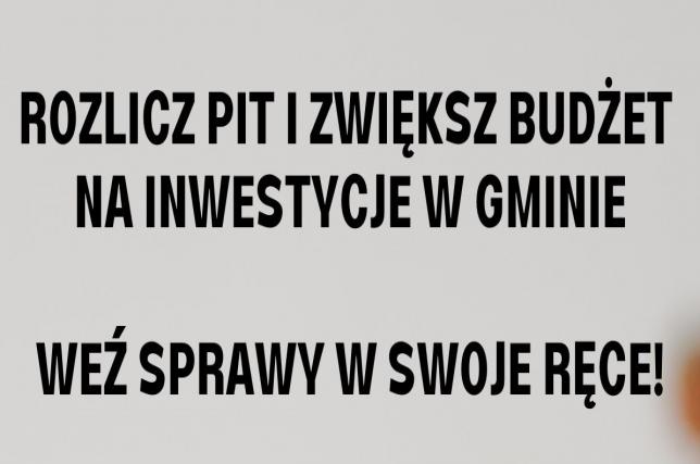 Rozliczając PIT wskaż swoje miejsce zamieszkania, zwiększy to fundusze na nowe inwestycje